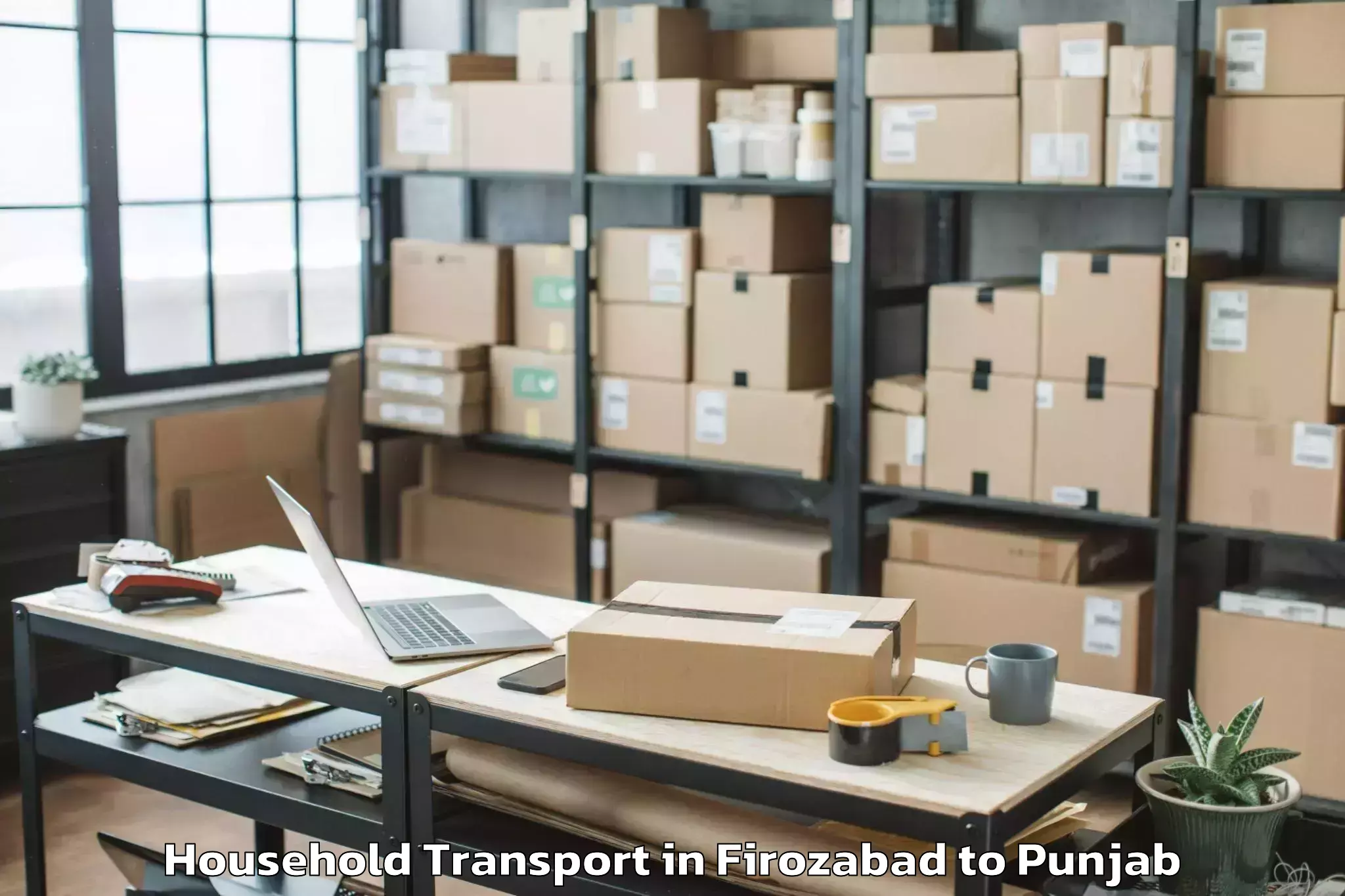 Quality Firozabad to Hoshiarpur Household Transport